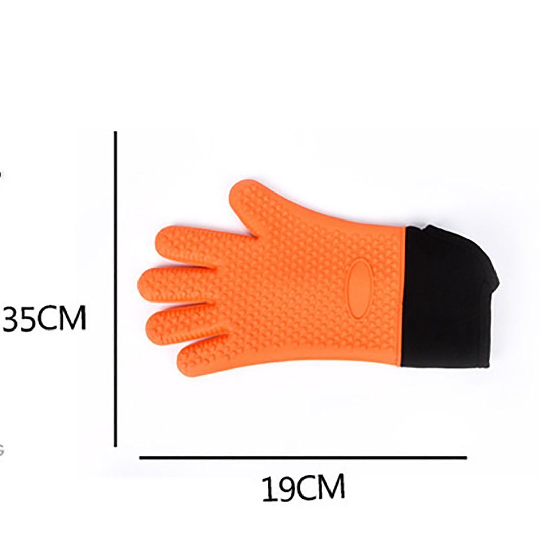 FIDDY Topfhandschuhe Mikrowellenofenhandschuhe Isolationshandschuhe, (Ofenhandschuhe Hitzebeständige Handschuhe Backhandschuhe), 1 Paar Silikonhandschuhe für BBQ, Backen, Kochen und Grillen