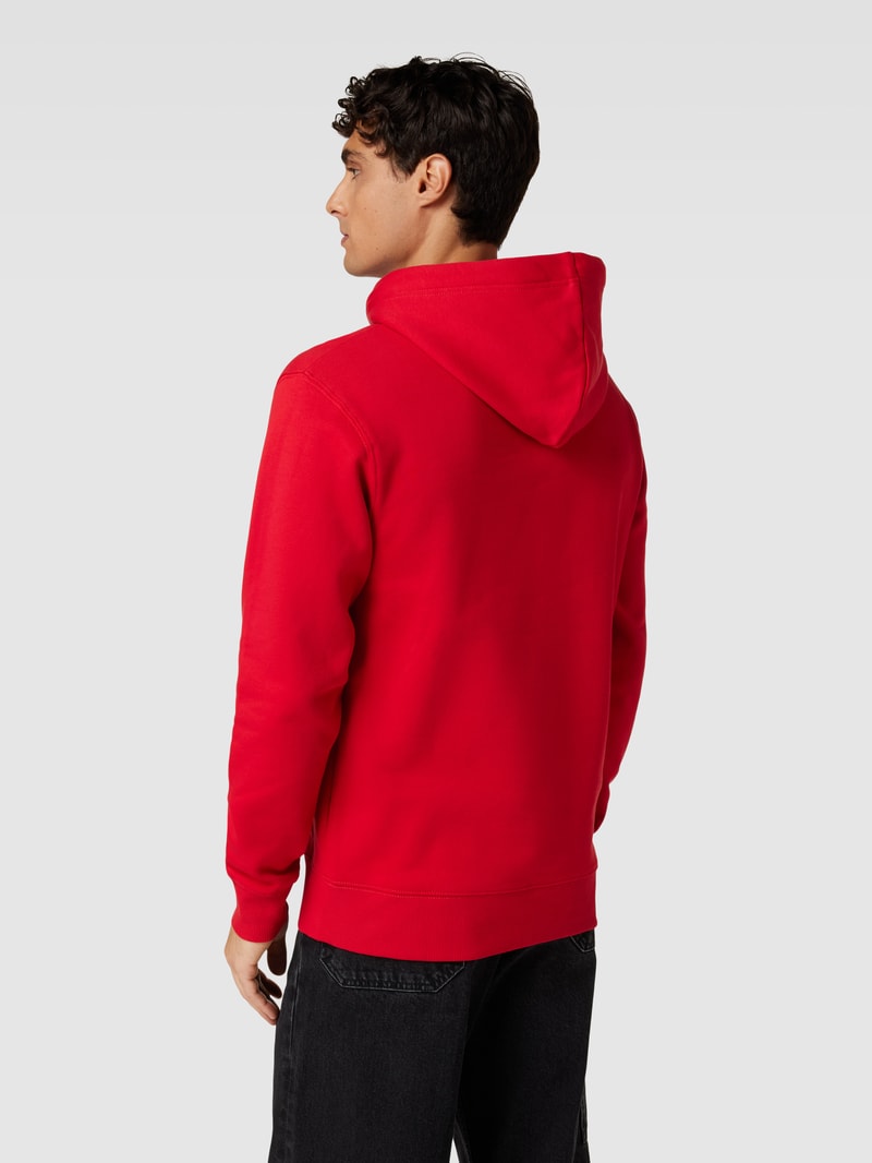Hoodie mit Label-Stitching Modell 'CREST' in rot