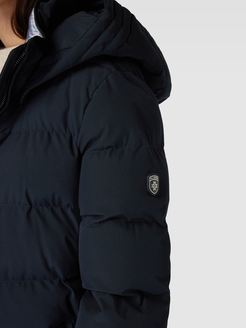 Steppjacke mit abnehmbarer Kapuze Modell 'GOLDMINE' in dunkelblau