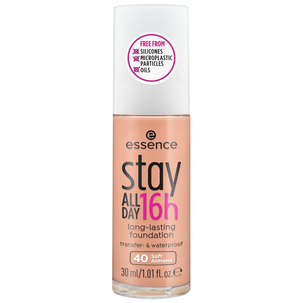 essence stay ALL DAY 16h fond de teint longue tenue 40 Soft Almond Fond de Teint