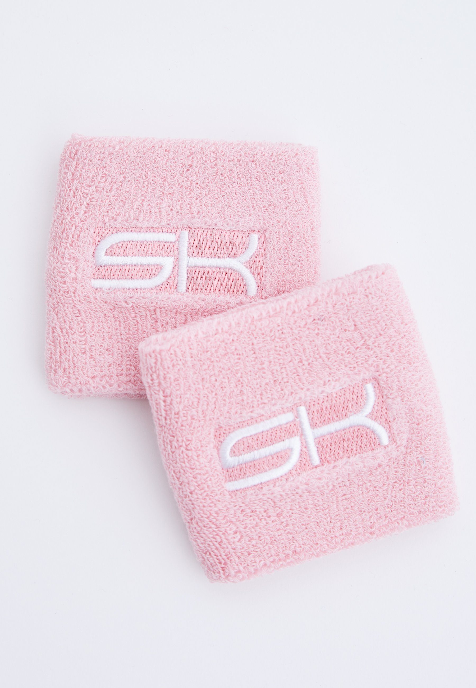SPORTKIND Schweißband Tennis Schweißbänder klein 2er Set unisex Kinder & Erwachsene, hellrosa