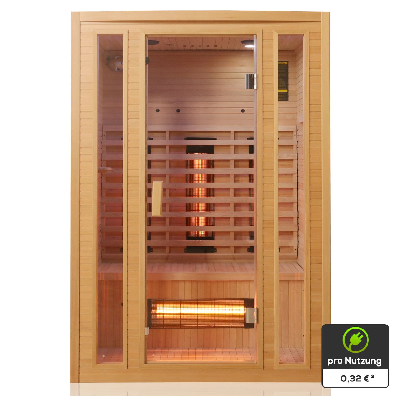 TroniTechnik Tronitechnik® Infrarotkabine Infrarotsauna MANILA 130cm x 100cm inkl. 6 Vollspektrumstrahler
