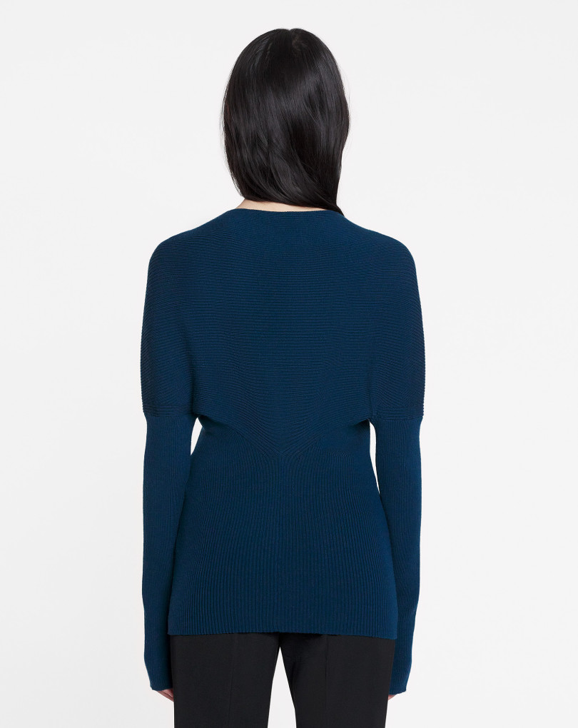 CARDIGAN CEINTRÉ CÔTELÉ ÉPAULES NUES