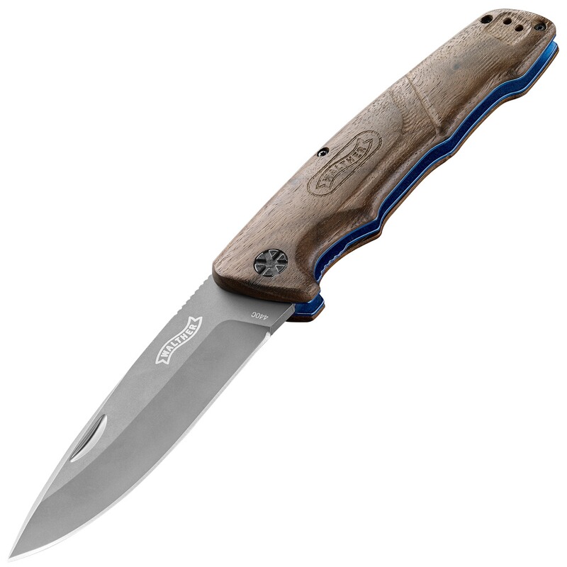 Walther Messer BWK 7 Blue Wood Knife