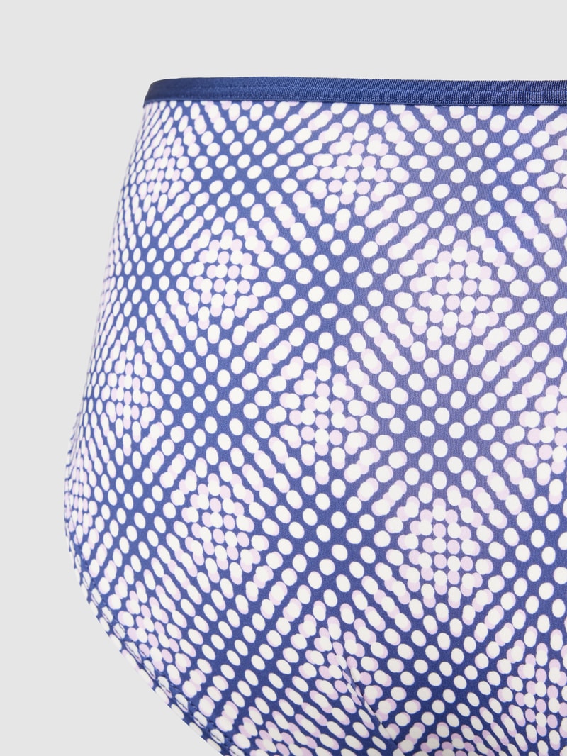 Slip mit Allover-Muster in marineblau