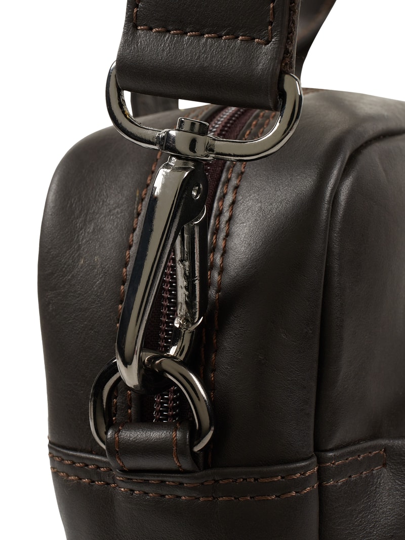 Laptoptasche aus Leder in dunkelbraun