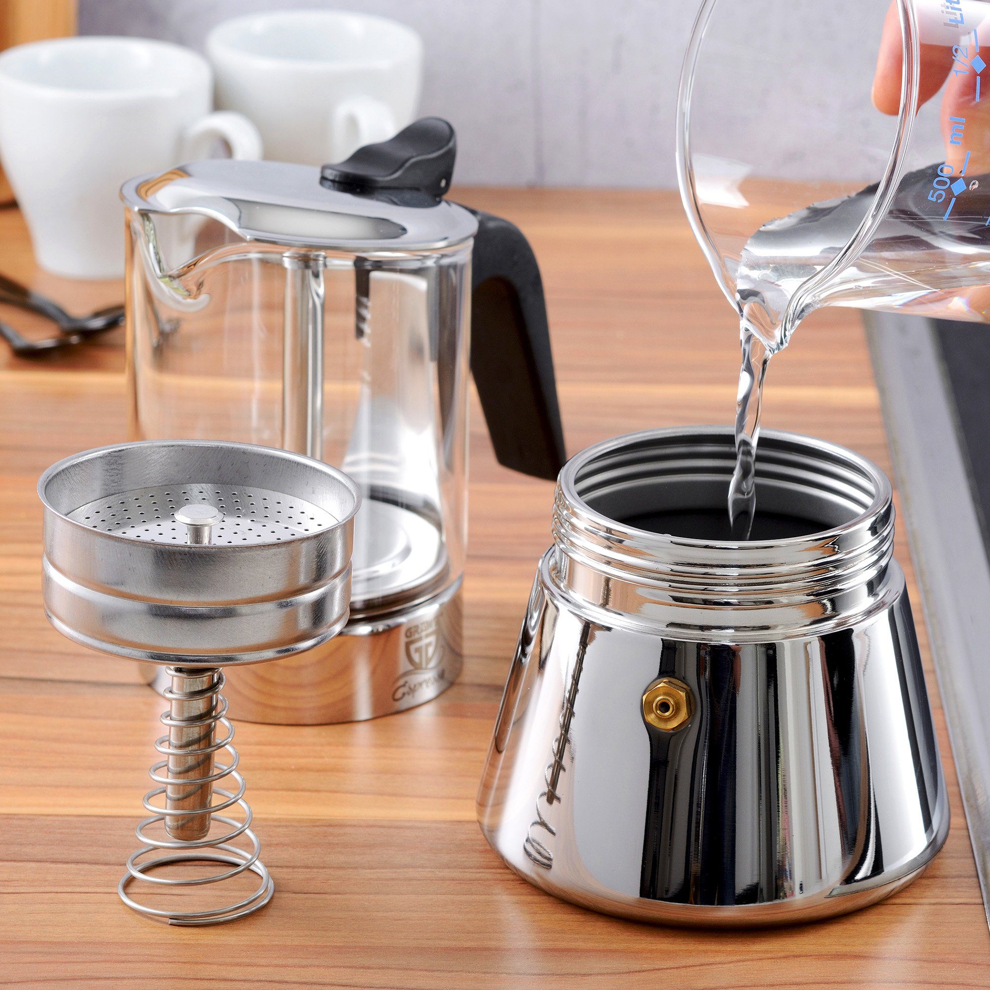 GRÄWE Espressokocher GRÄWE Espressokocher mit Glaskanne, 0,16l Kaffeekanne