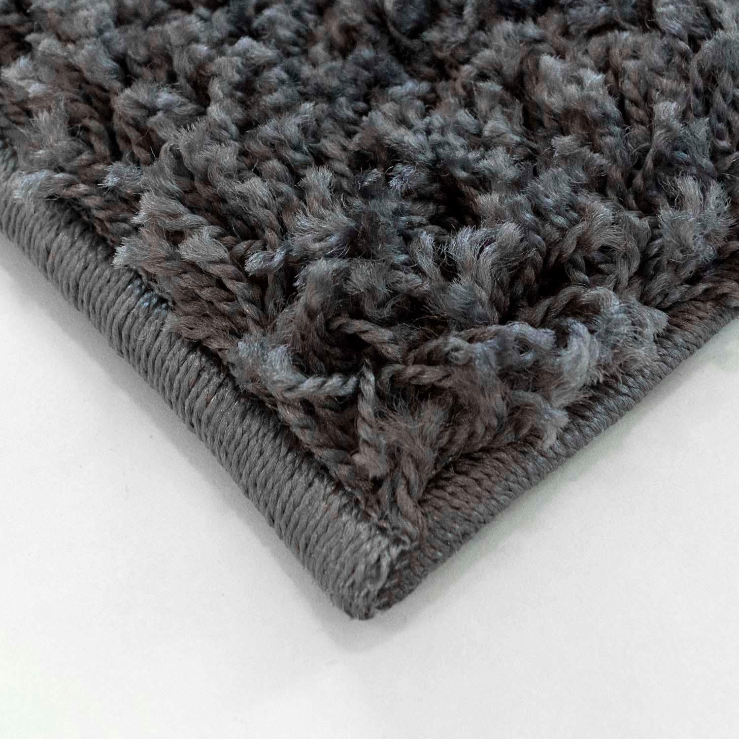 Bettumrandung Shaggi uni 500 Carpet City, Höhe 30 mm, (3-tlg), Shaggy Bettvorleger, Uni-Farben, Läuferset Langflor, Weich
