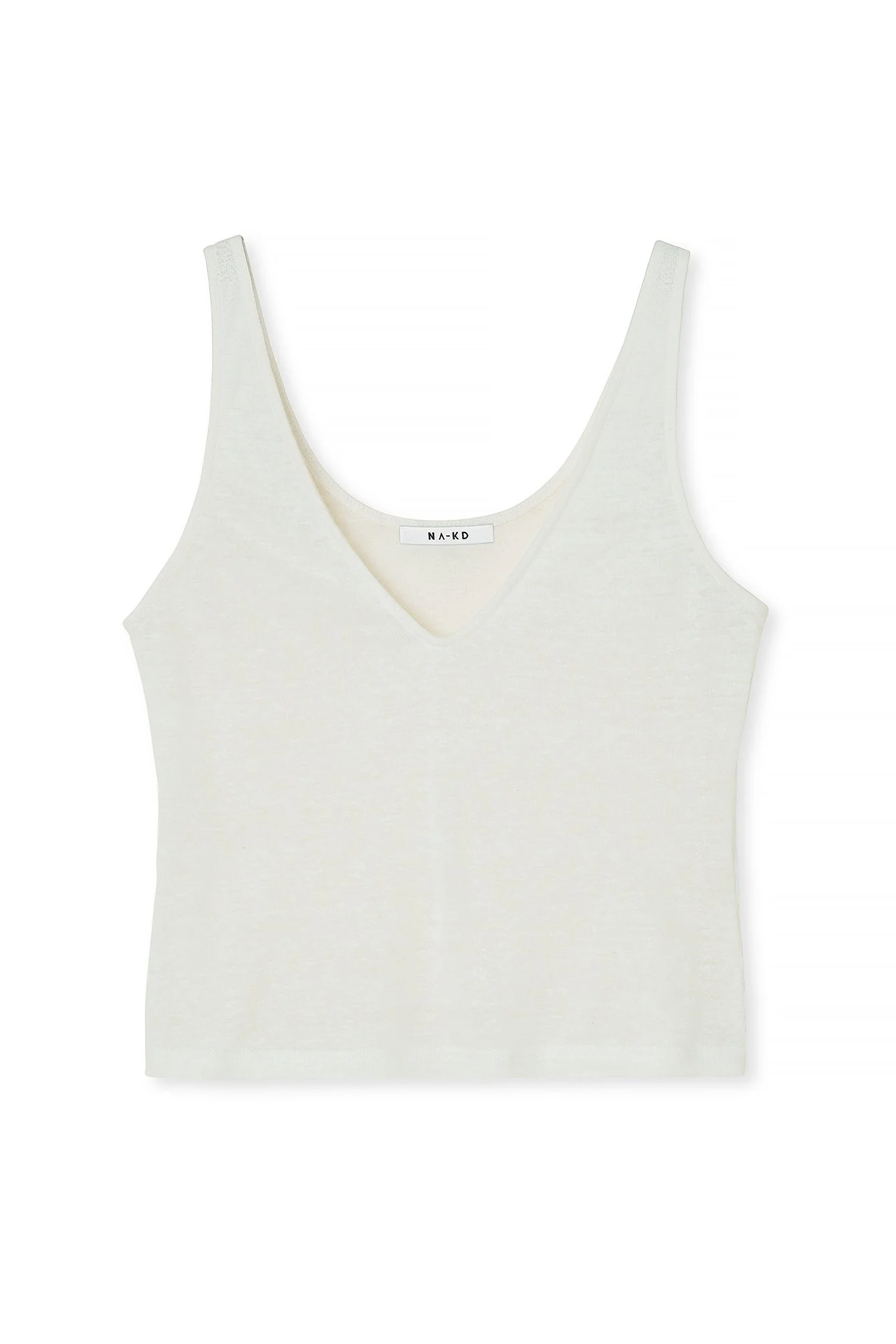 Singlet aus Leinen-Mix mit U-Boot-Ausschnitt