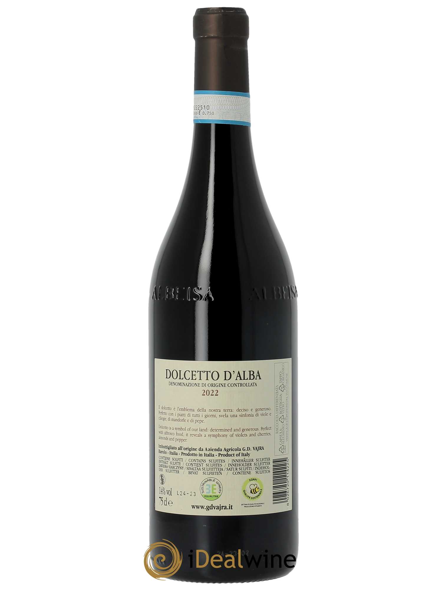 Dolcetto d'Alba DOC G.D Vajra  2022 - Lot de 1 Bouteille