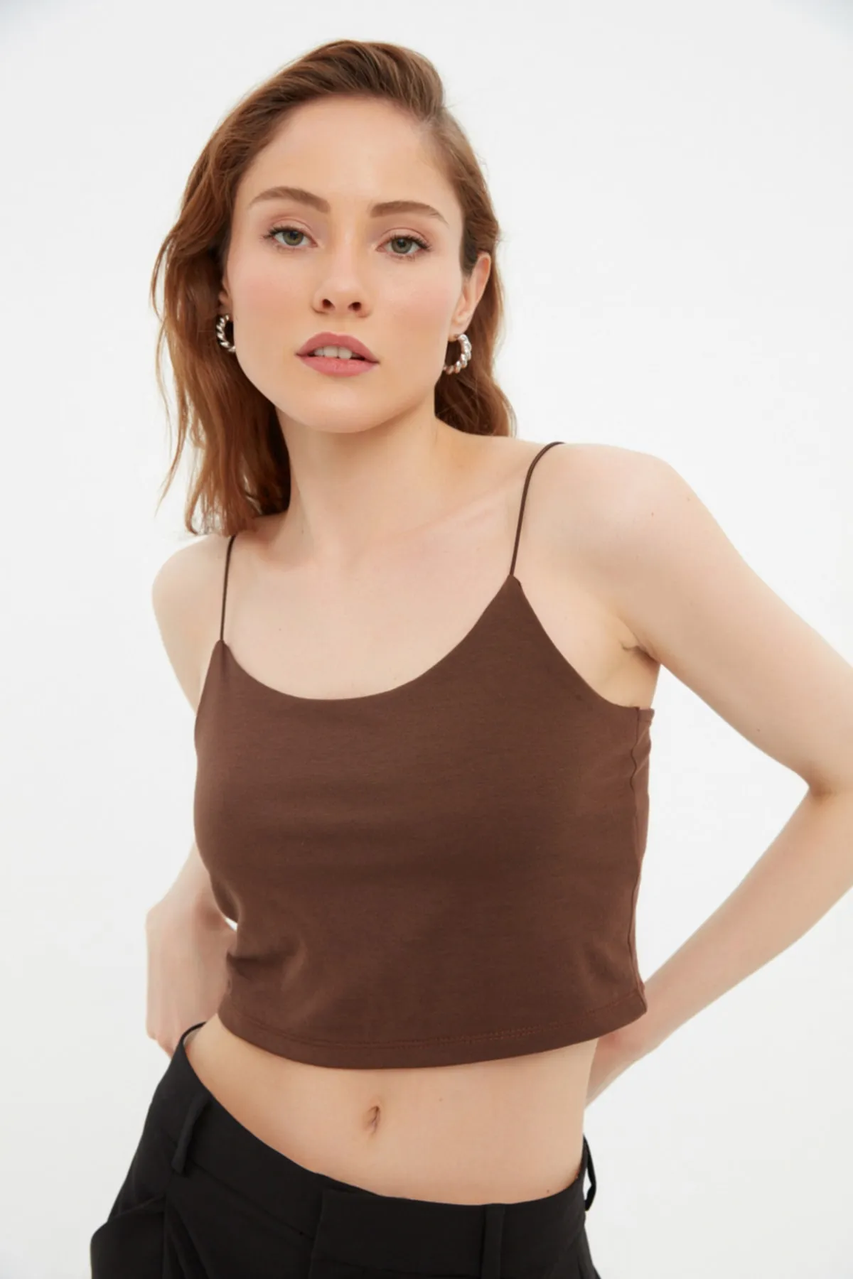Trendyol Collection  Unterhemd - Braun - Slim Fit