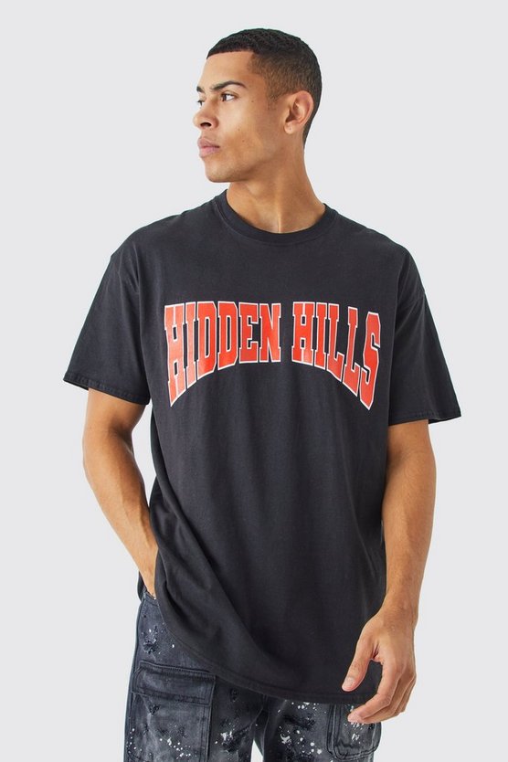 Oversize T-Shirt mit Hidden Hills Print