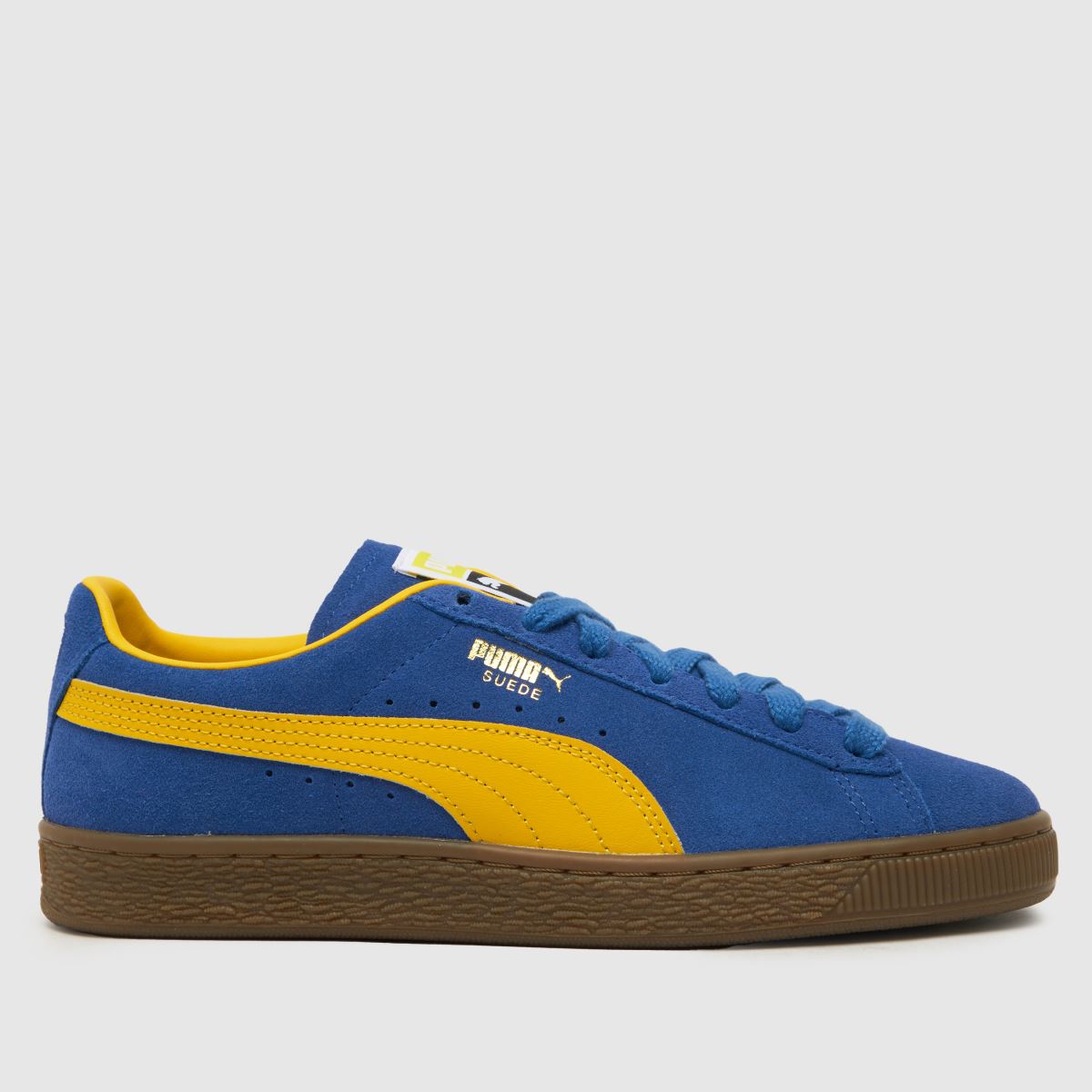 PUMA – Blå, flerfärgade terrassneakers i mocka