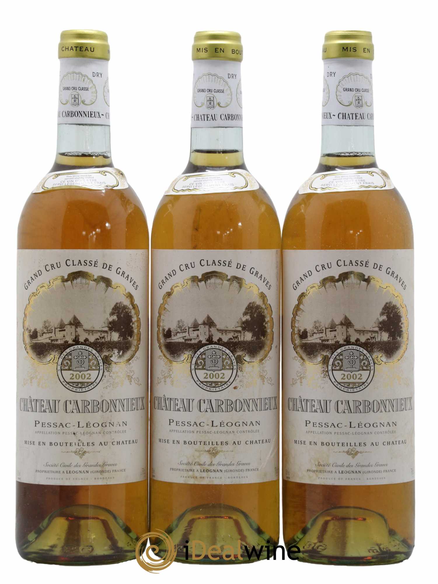 Château Carbonnieux Cru Classé de Graves  2002 - Lot de 6 Bouteilles