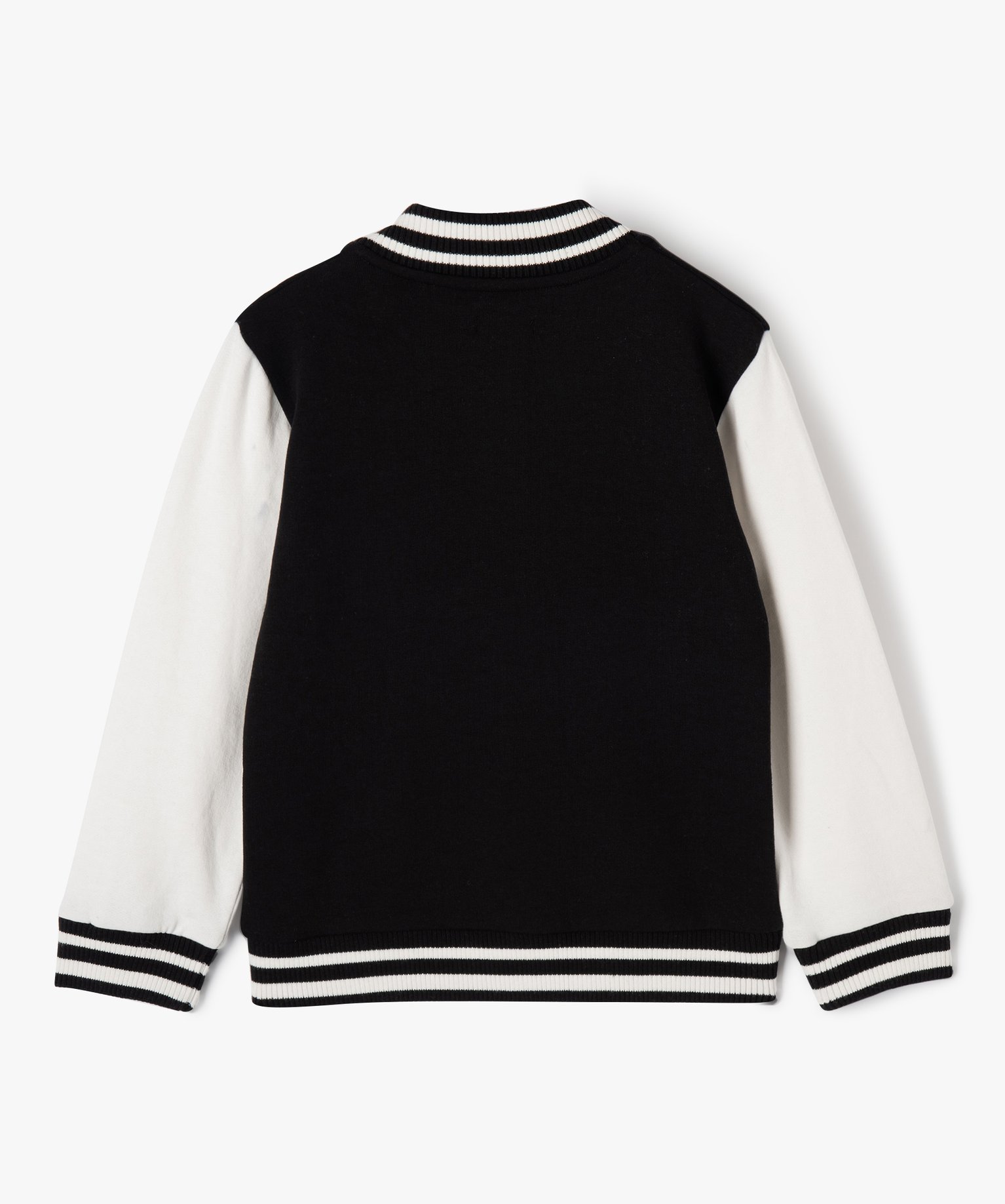 Sweat boutonné au look de veste Garçon noir | GEMO