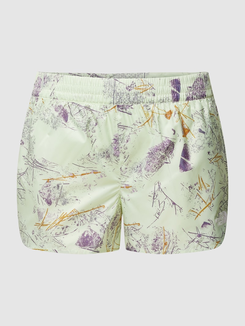 Shorts mit Allover-Muster Modell 'LIMITLESS' in hellgelb