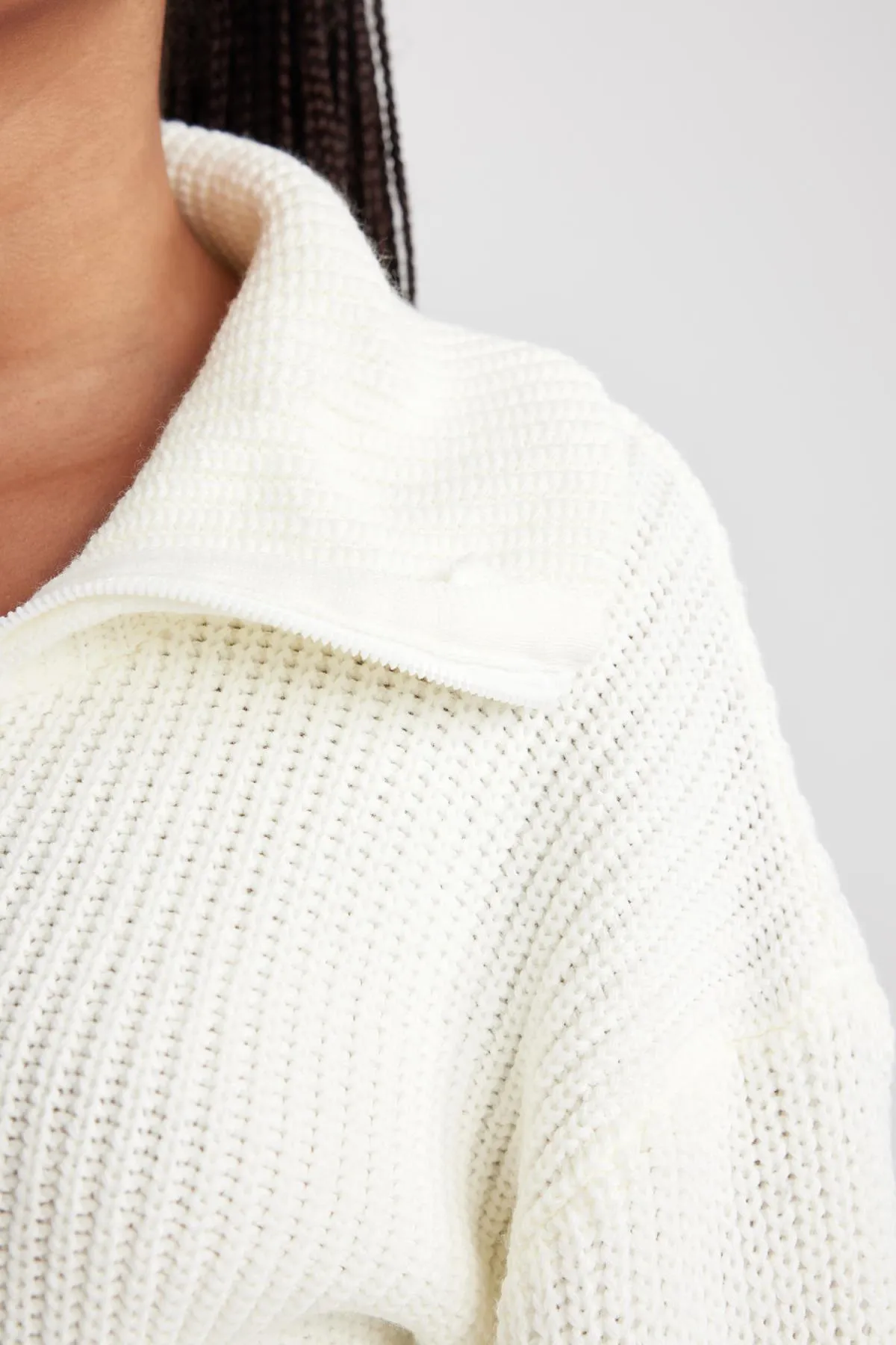 DeFacto  Slim-Fit-Strickjacke mit Polokragen und Reißverschluss