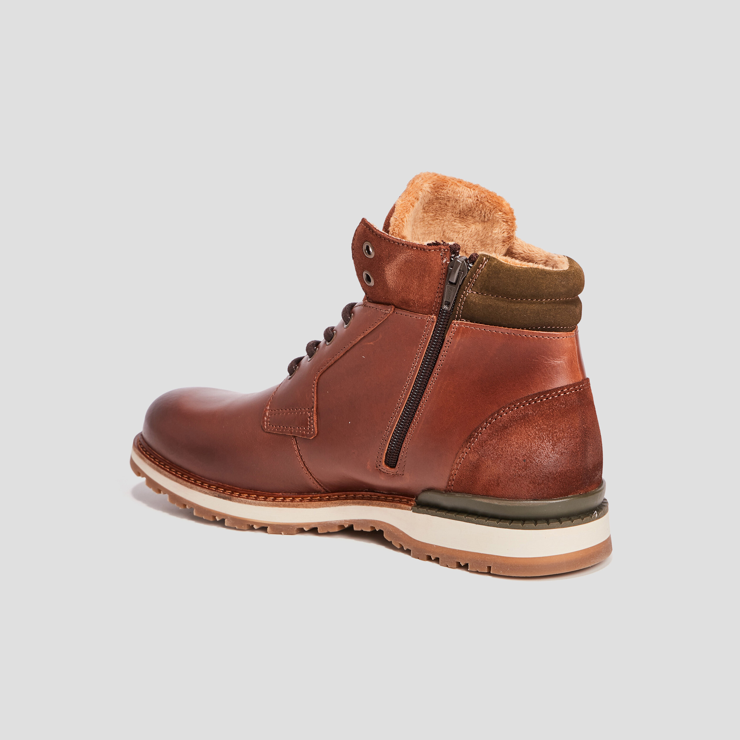 Bottines en cuir marron homme | La Halle