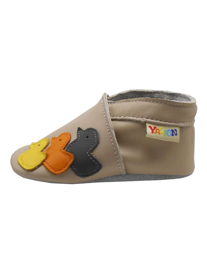 Yalion Leder-Krabbelschuhe 