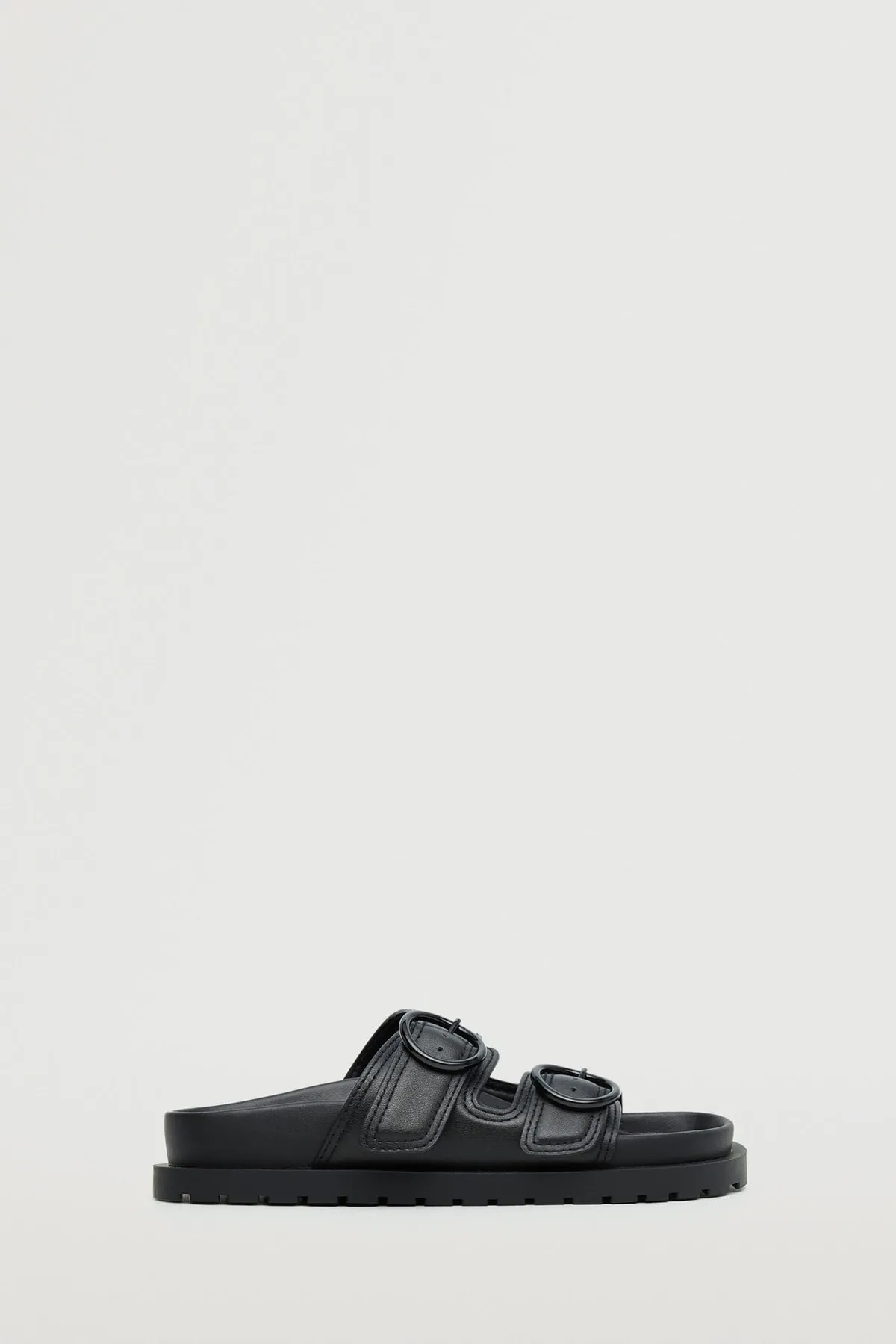 MANGO  Sandalette - Schwarz - Flacher Absatz