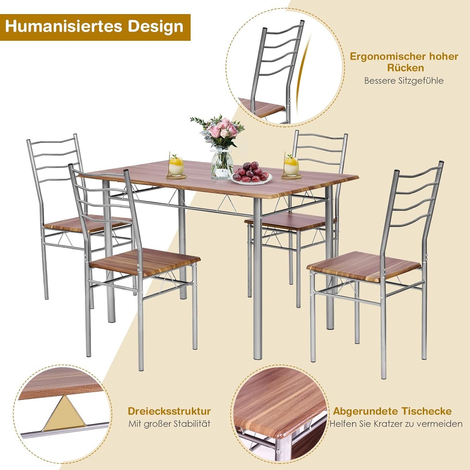 KOMFOTTEU Essgruppe Küchenmöbel, (Set, 5-tlg), für Esszimmer Küche