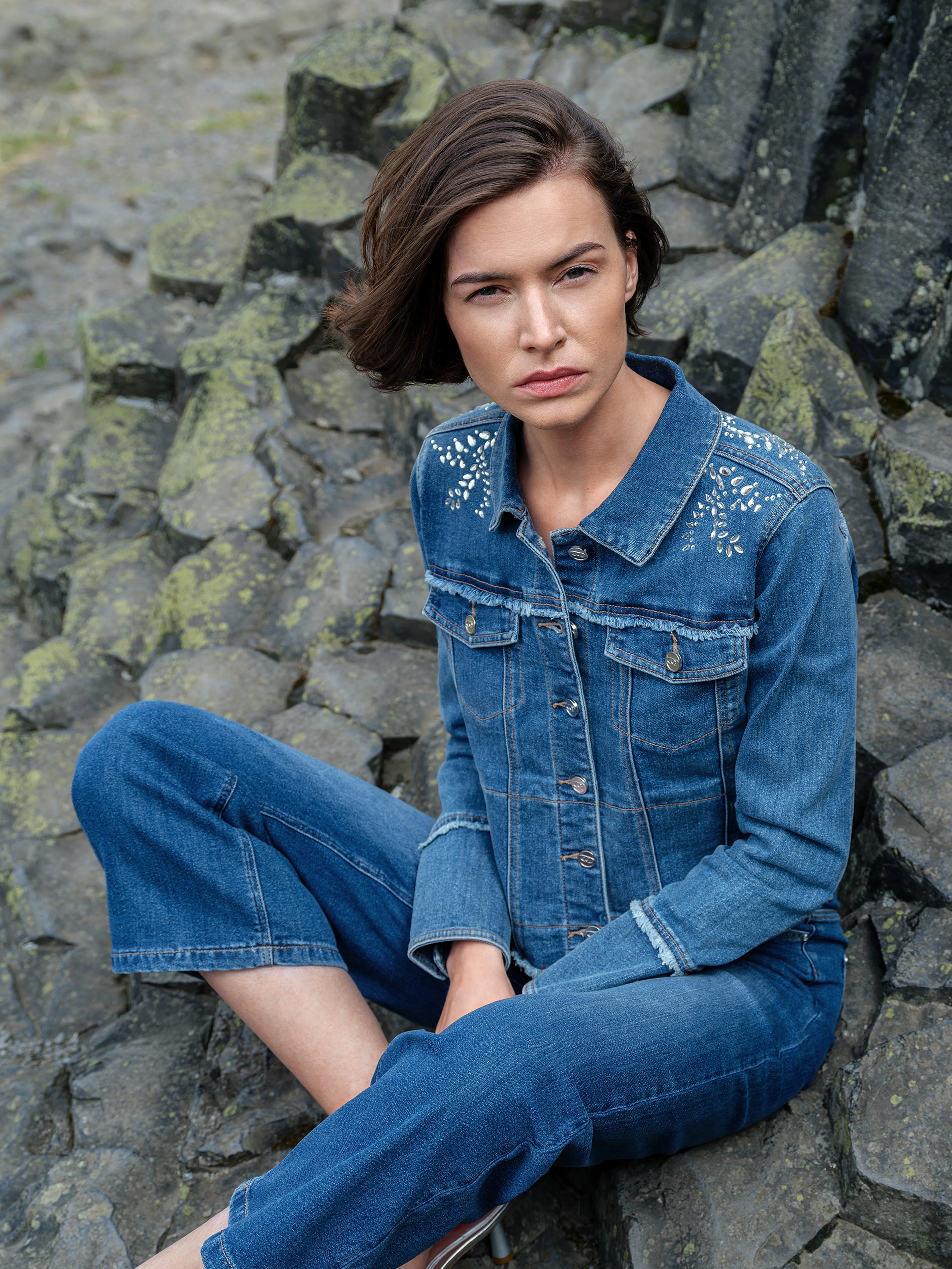 Blaue Damen-Jeansjacke ORSAY