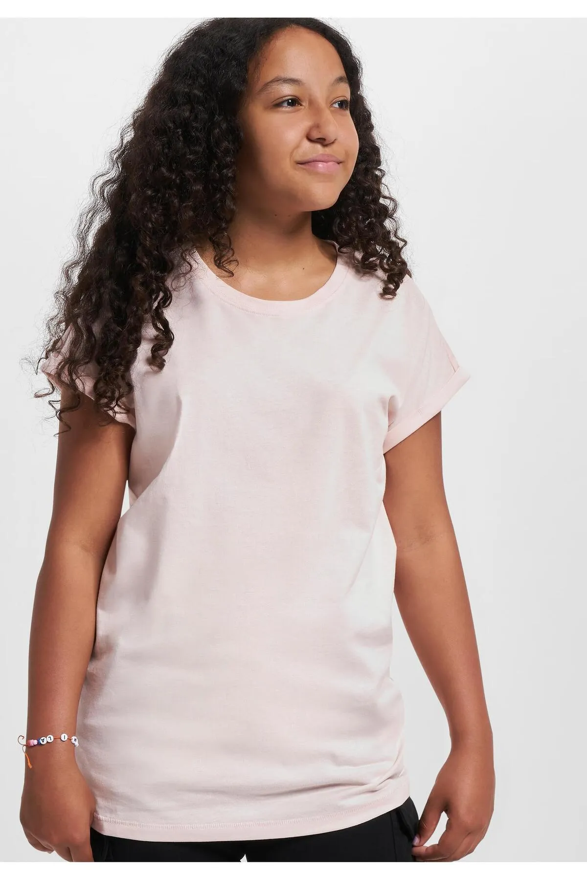 Urban Classics  Damen Girls Organic T-Shirt mit Rundhalsausschnitt