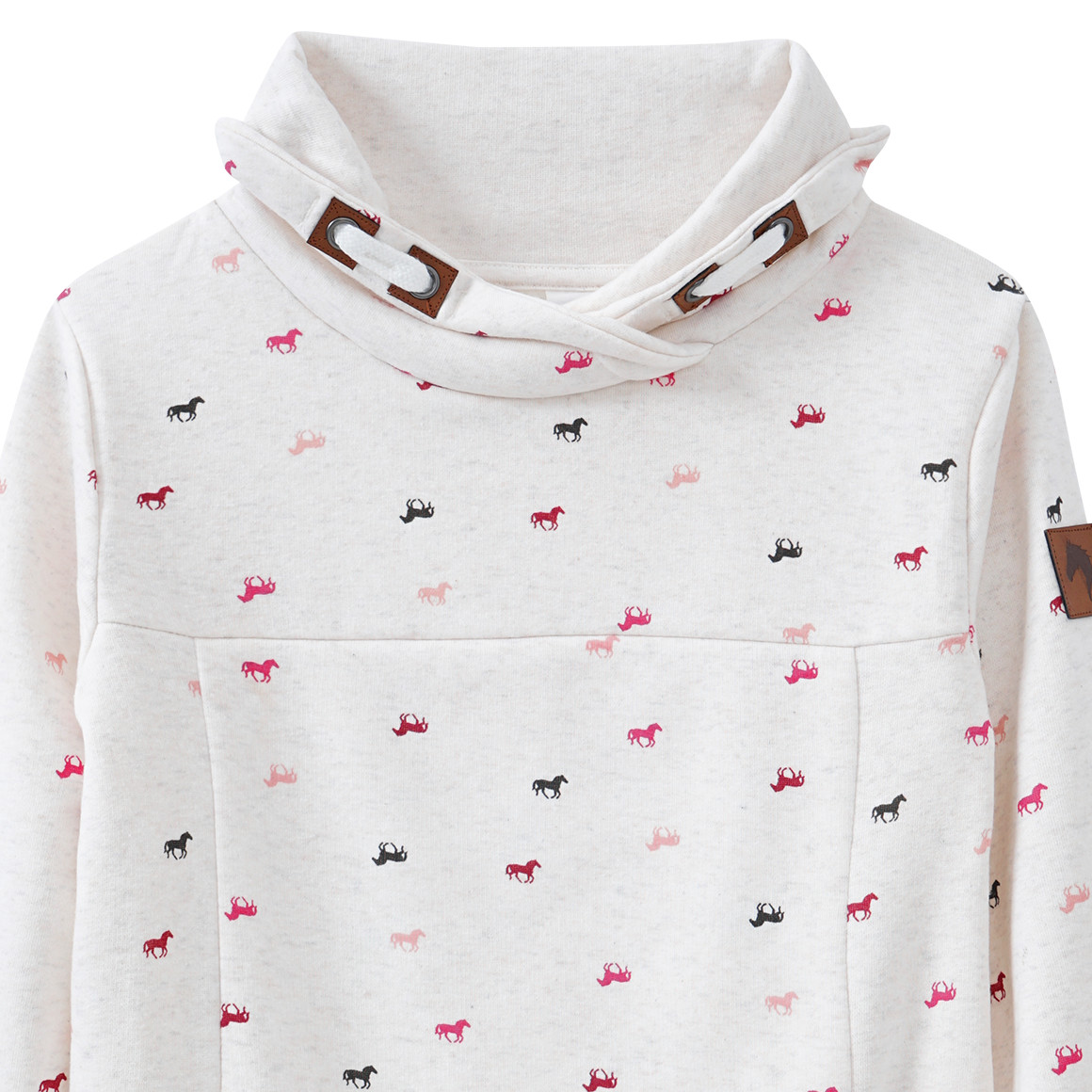 Mädchen Sweatkleid mit Pferde-Prints allover