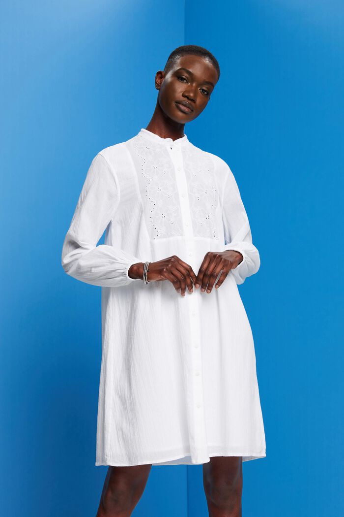 Besticktes Hemdblusenkleid