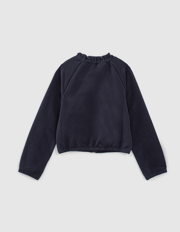 Cardigan marine à col élastiqué fille