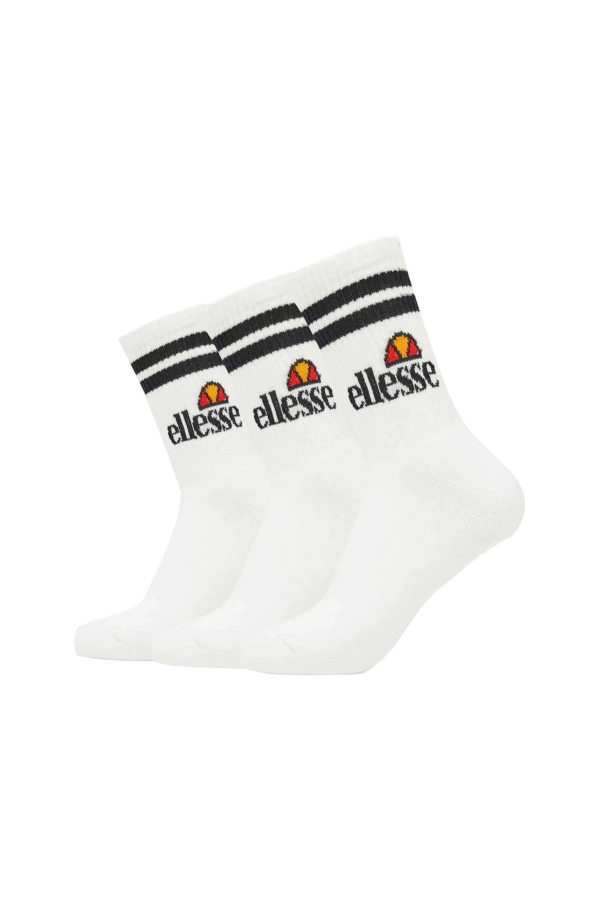 Ellesse  Unisex Sportsocken PULLO, 3 Paar - Tennissocken, Crew Socken, Logo