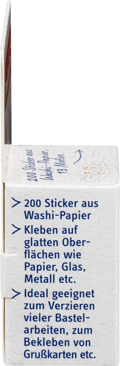 Sticker Washi auf Rolle 13 Motive, 1 St