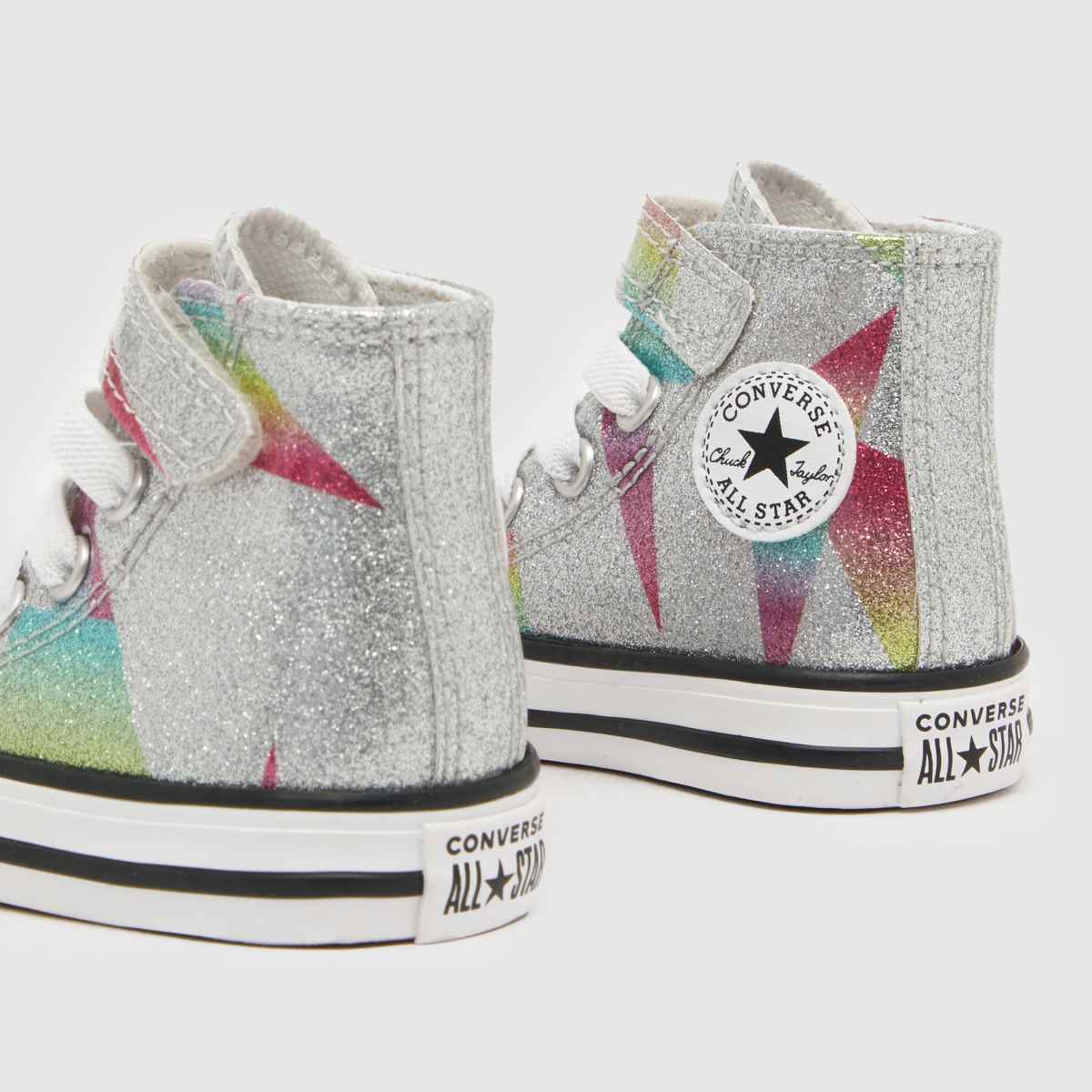 Converse multifärgade all star hi 1v glitter flickor småbarnsskor
