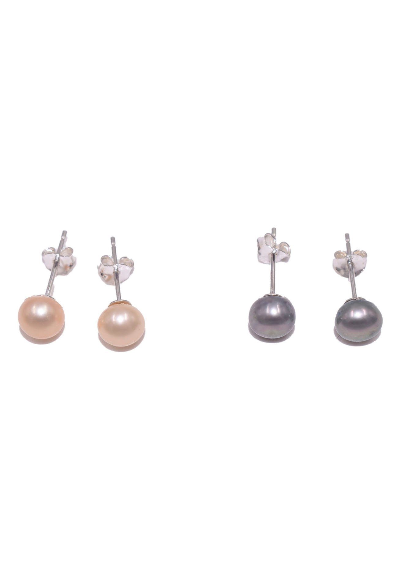 Firetti Perlenohrringe Multipack Schmuck Geschenk Ohrschmuck Perle (Set, 4-tlg), zu Hoodie, Kleid, Shirt, Jeans, Sneaker! Anlass Geburtstag Weihnachten