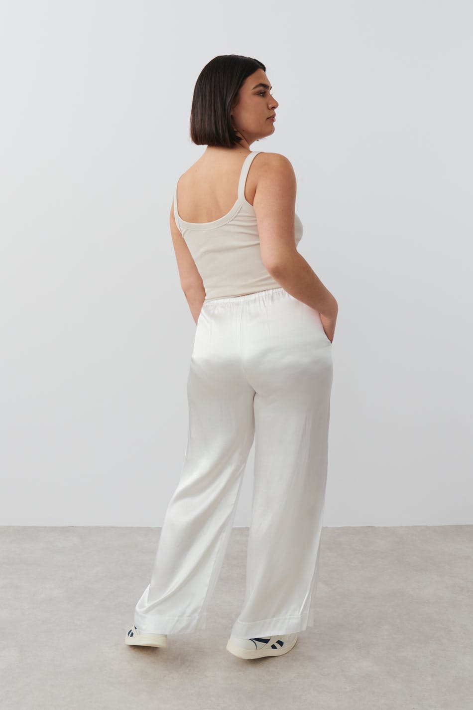 Satin trousers