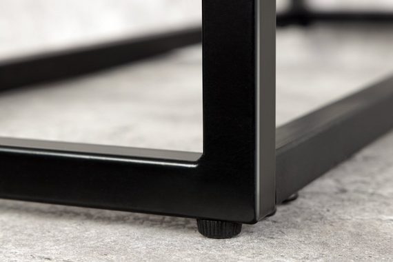 riess-ambiente Konsolentisch BOUTIQUE 81cm weiß / schwarz (1-St), Flur · Kristallglas · Metall · eckig · Marmor-Dekor · Barock