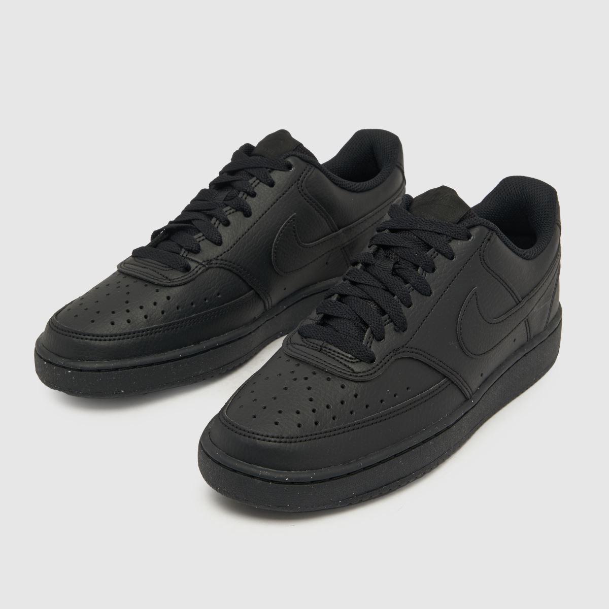Nike – Court Vision – Svarta sneakers med låg midja