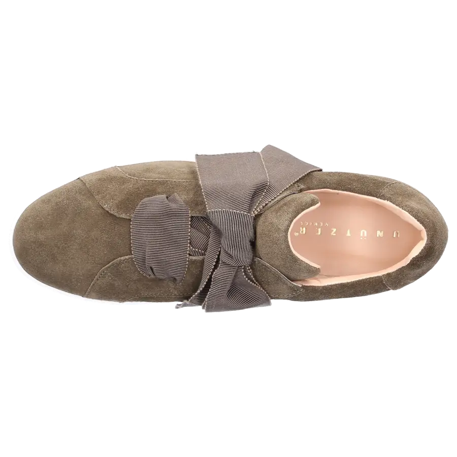 Unützer - Sneaker low 8254 Veloursleder khaki - grün