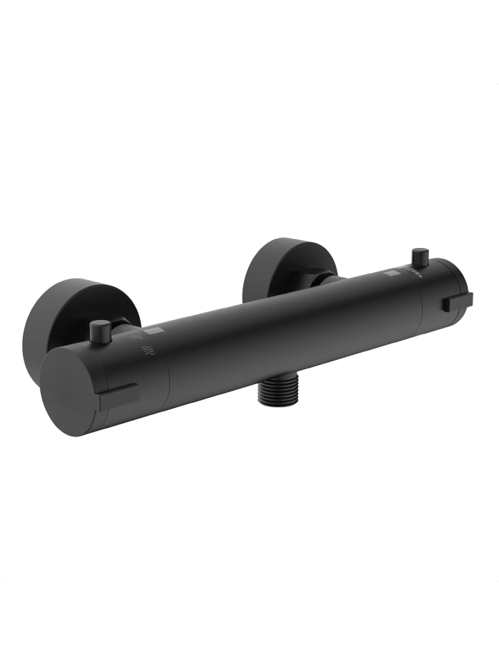 Schütte Duscharmatur LONDON in Schwarz matt mit Thermostat - (L) 7 x (B) 27 x (H) 6 cm günstig kaufen onesize