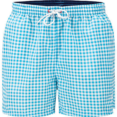 bugatti, Badeshorts, Mikrofaser, blau-weiß kariert