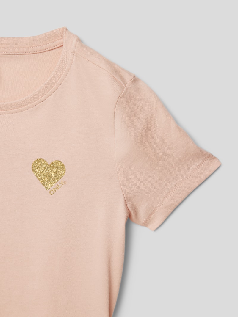 T-Shirt aus Baumwolle Modell 'KOGKITA' in altrosa