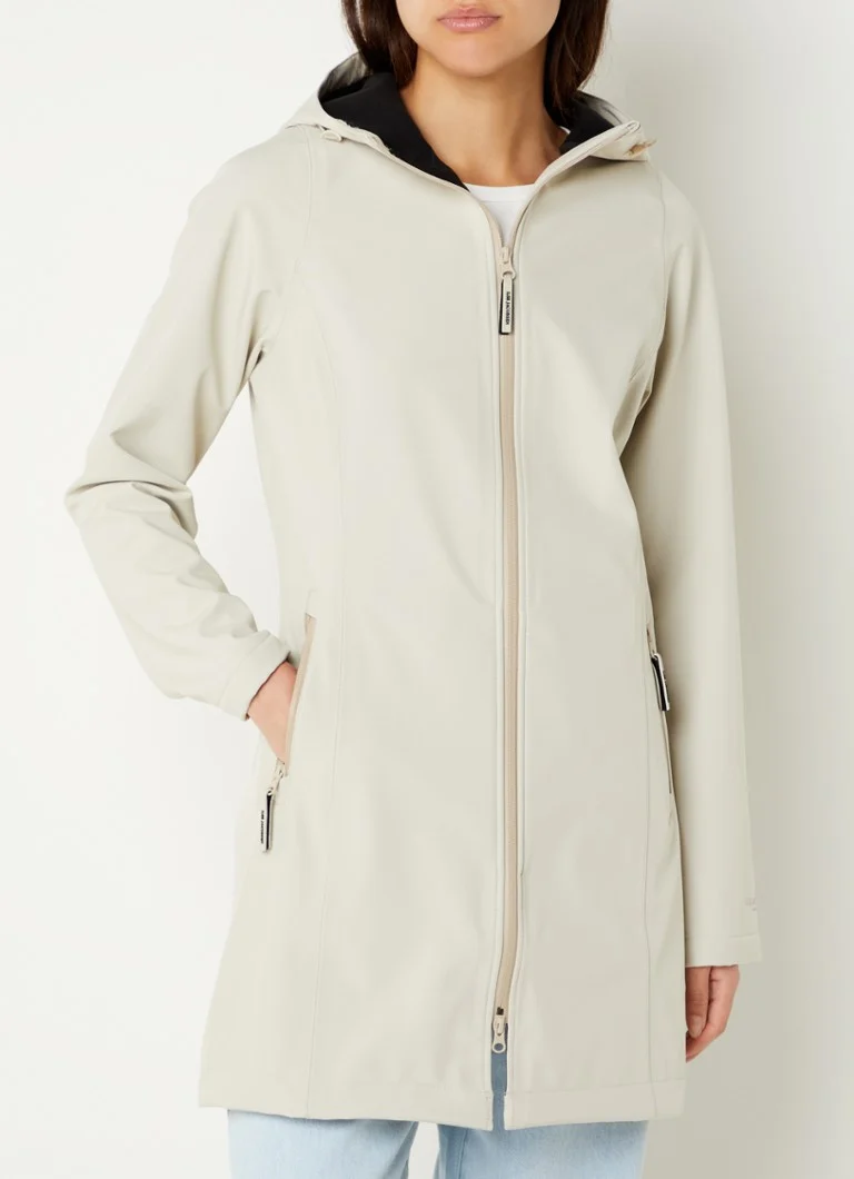 Ilse Jacobsen Softshell jacket with hood and zip pockets