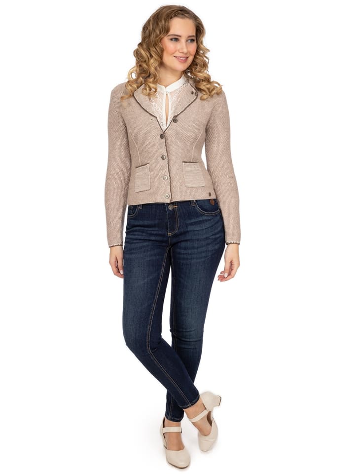 Spieth & Wensky Strickjacke AILEEN in mittelbraun günstig kaufen