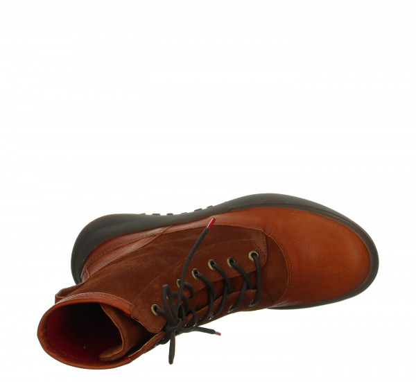 KUSABI Schnürboots - Kastanie/Kombi
