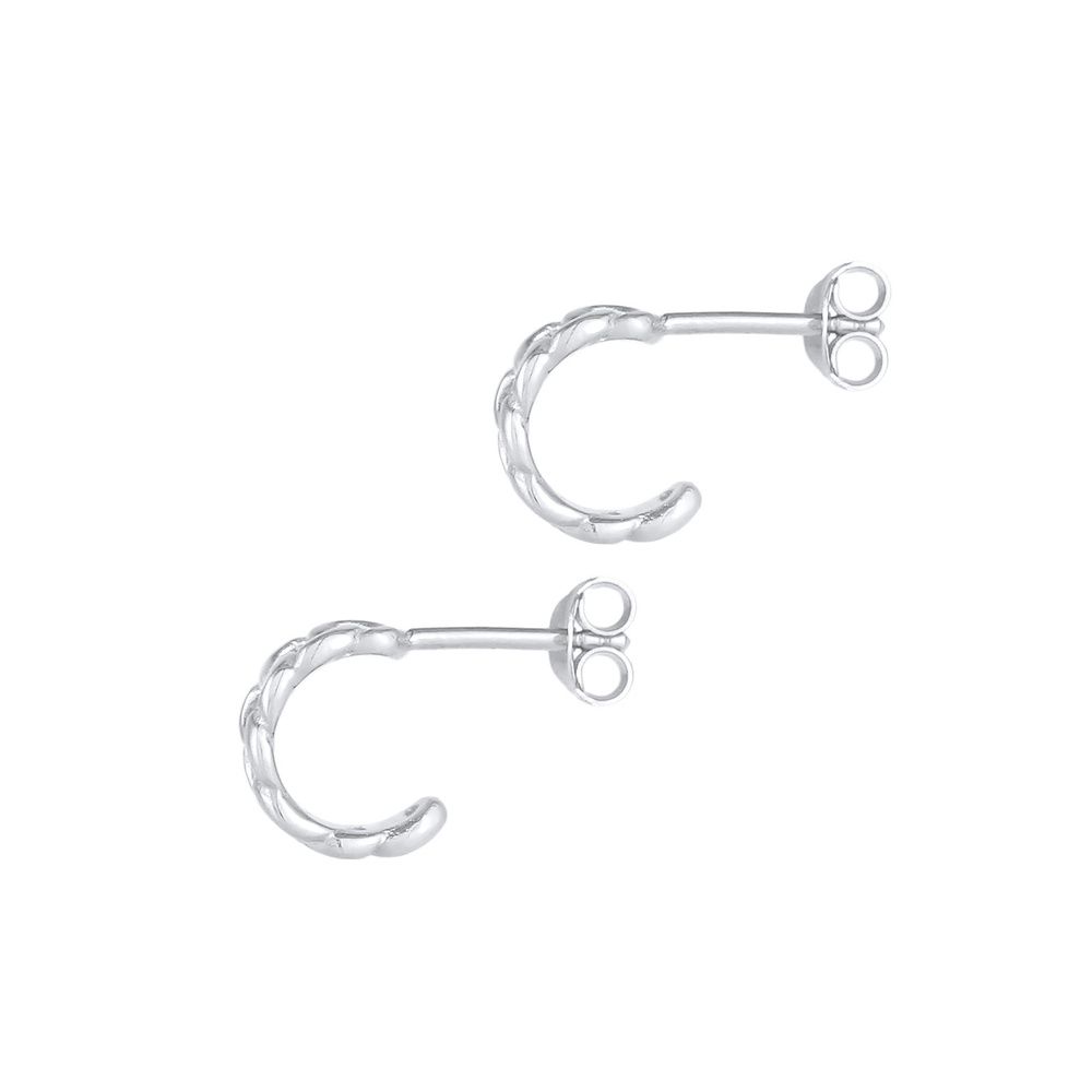 Elli Elli Boucles d'Oreilles Mini créole pour dames en 925/1000 argent massif Boucles d'oreilles