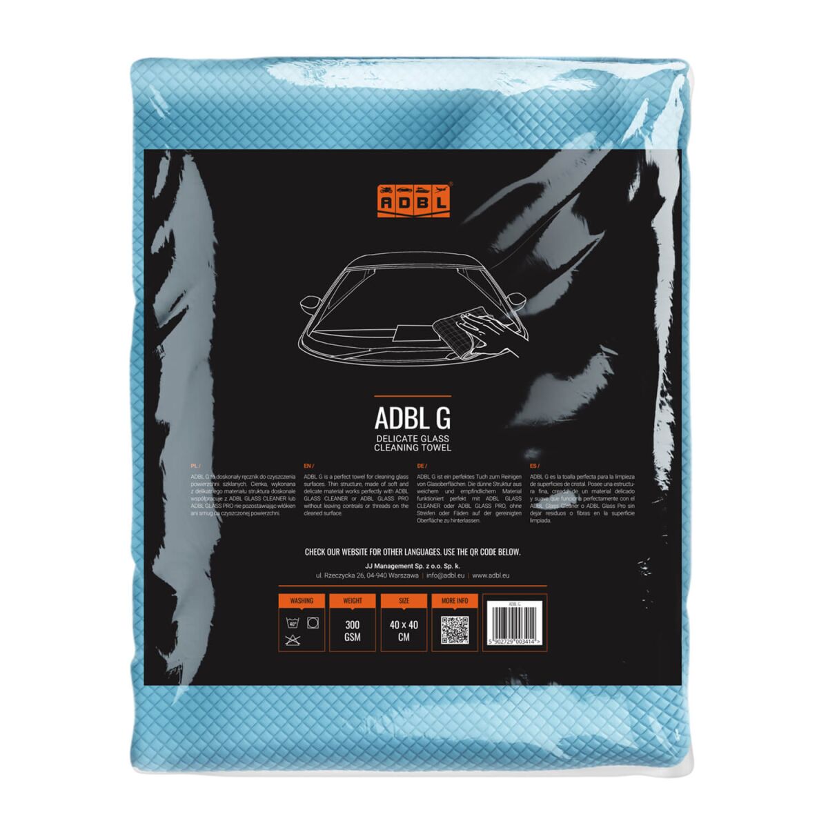ADBL G Spezial-Glasreinigungstuch 300GSM 40×40
