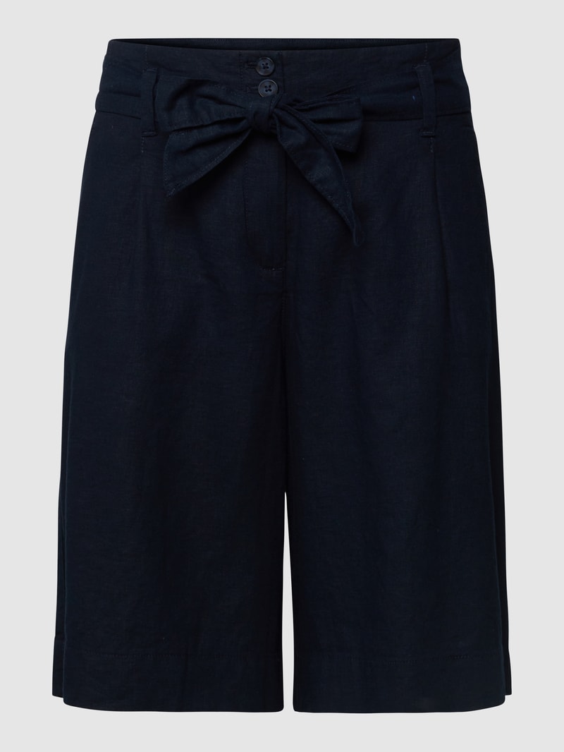 Bermudas mit Stoffgürtel in dunkelblau