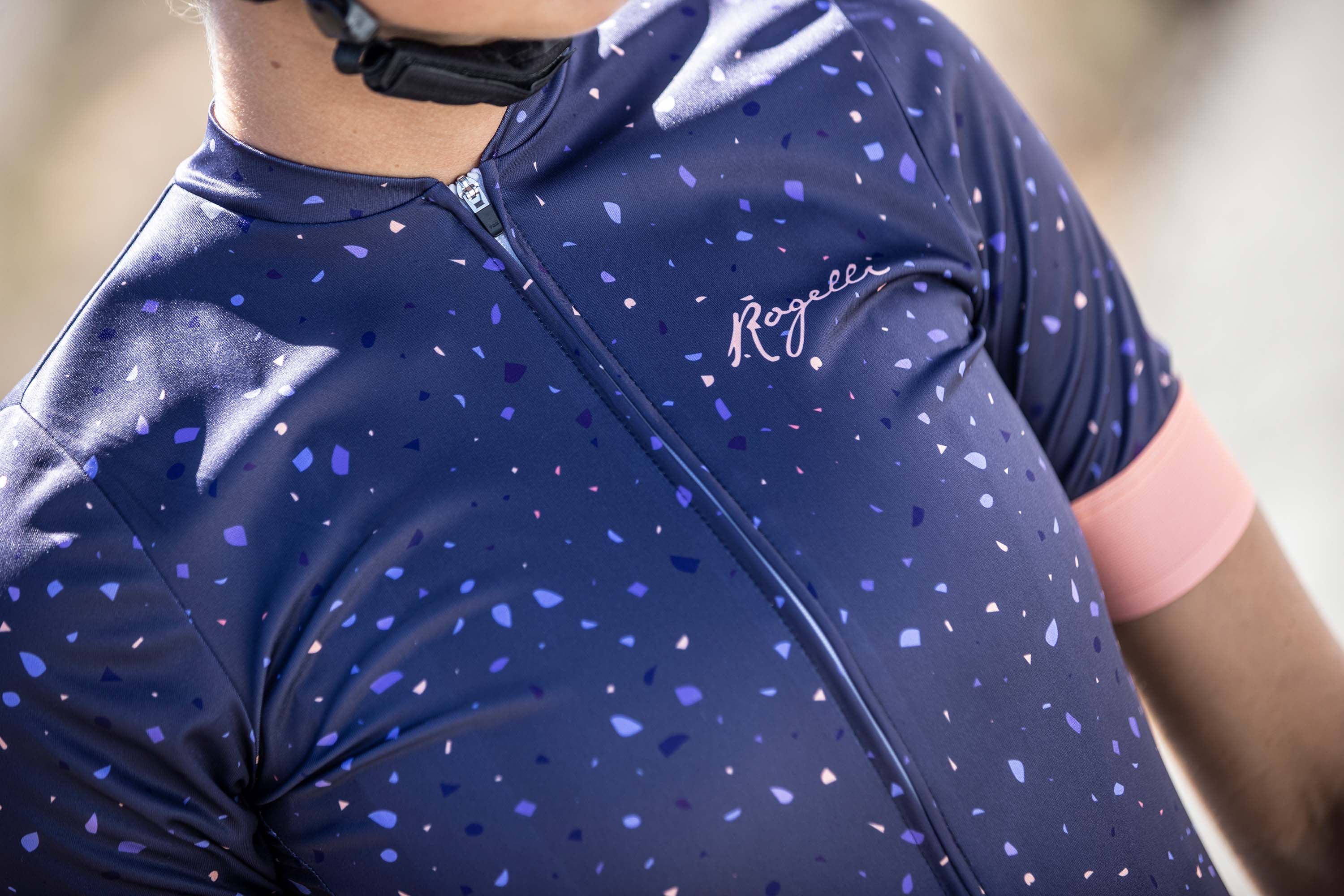 Rogelli Terrazzo Lila/Koralle Damen Radtrikot Kurzarm