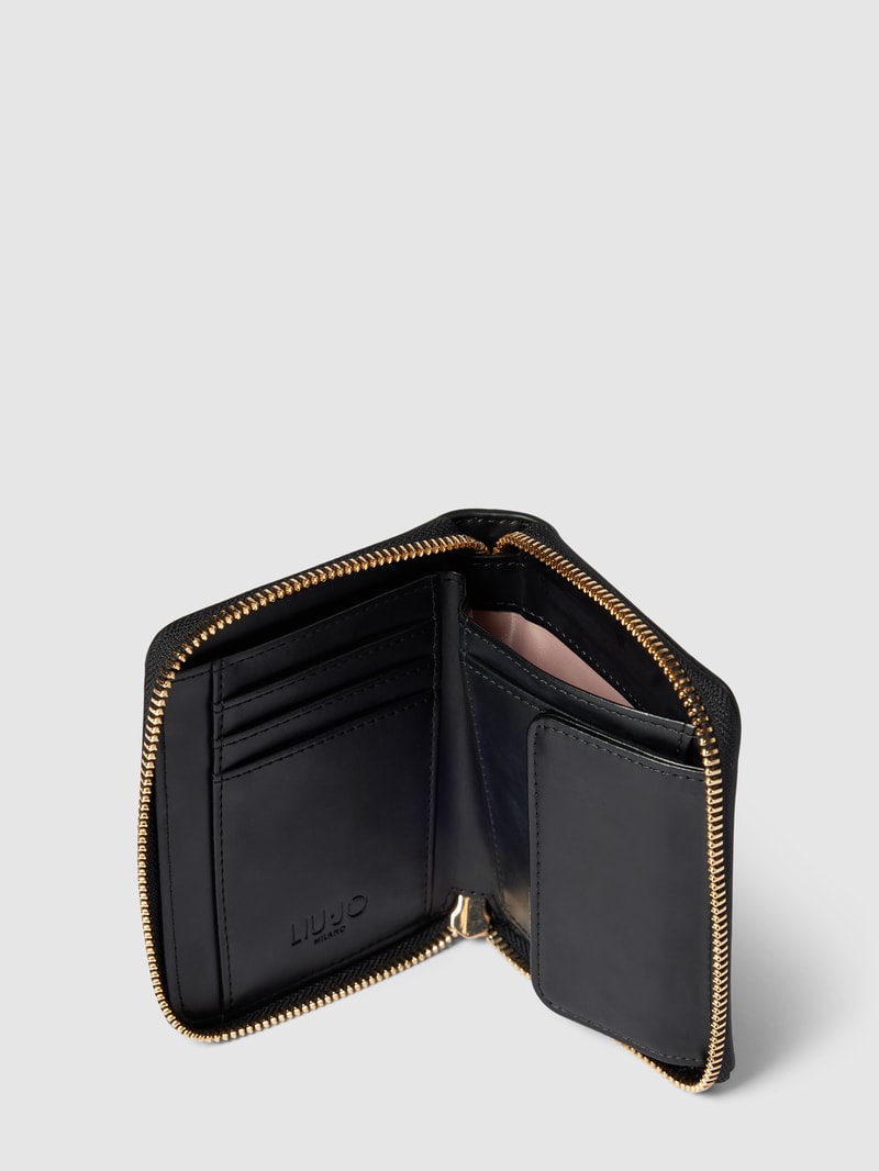 Portemonnaie mit Strukturmuster in black