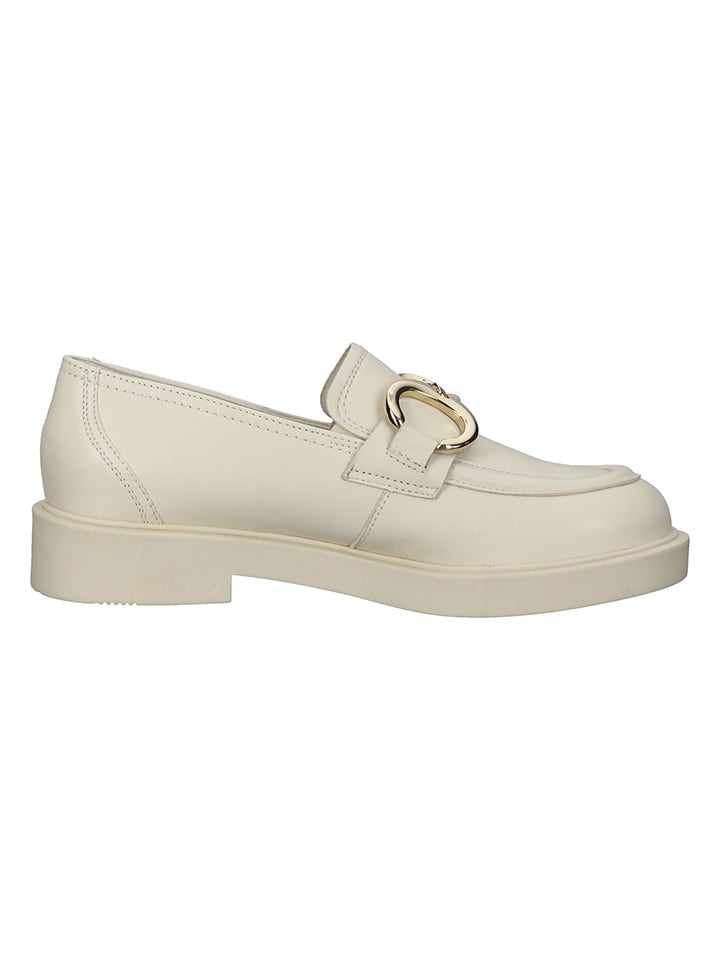 Paul Green Leder-Mokassins in Creme günstig kaufen